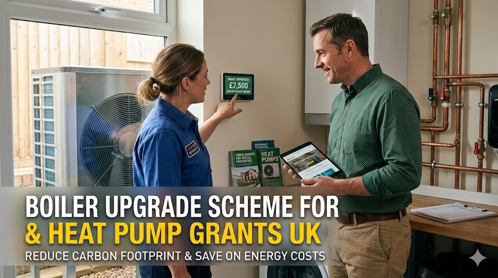 Boiler Upgrade Scheme for Landlords & Heat Pump Grants UK